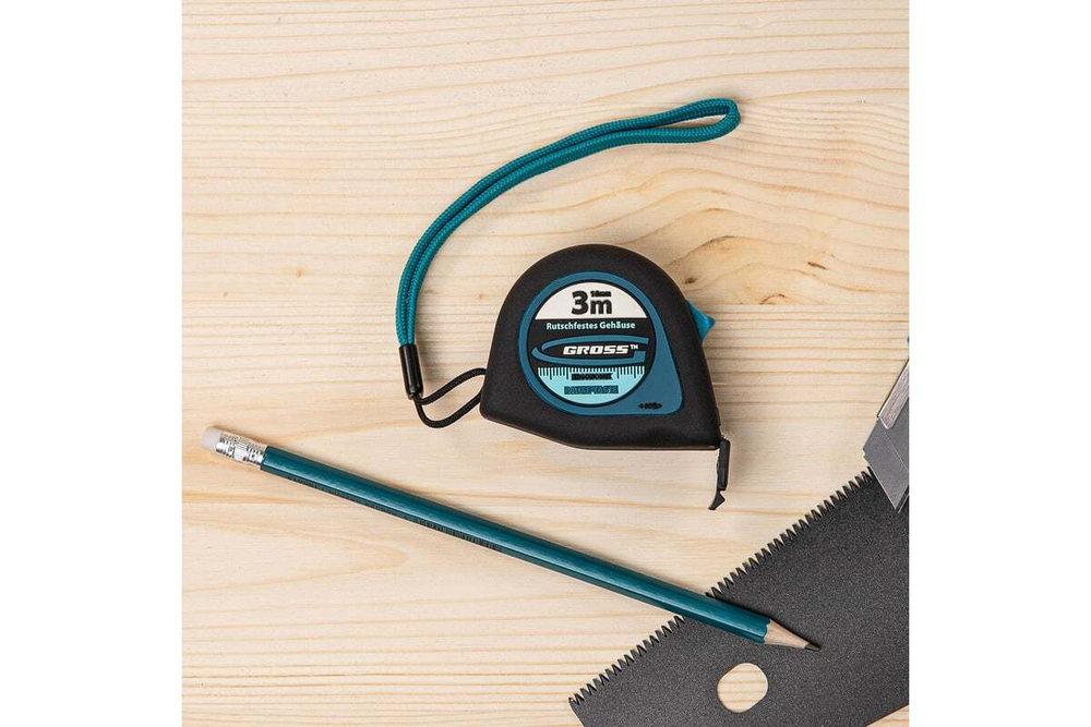 Рулетка 3 м x 16 мм GROSS Ergonomisch 31101