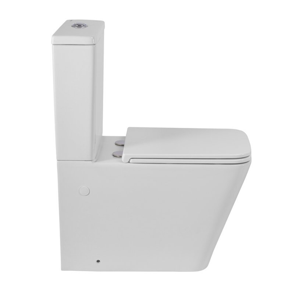 Унитаз-компакт безободковый BelBagno Ardente-R BB02093CPR/SC с крышкой-сиденьем микролифт, белый