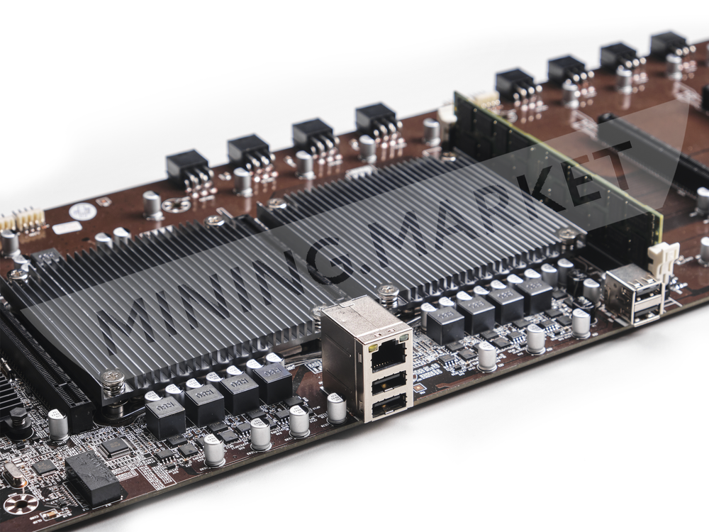 Безрейзерная материнская плата на 9 видеокарт