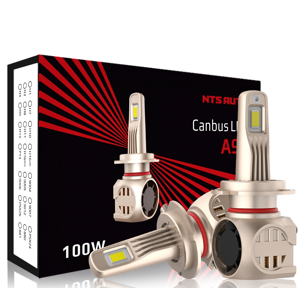 Автолампа LED Н 7 к-т NTS (радиатор+вентилятор) A95 100W CANBUS 6300K 5500Lm  (A95H7-6300K)