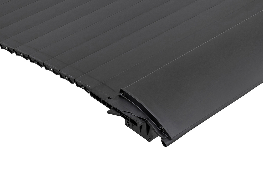 Крышка кузова для JAC T9, роллета раздвижная 1580х1620 мм, алюминиевая, черная РИФ