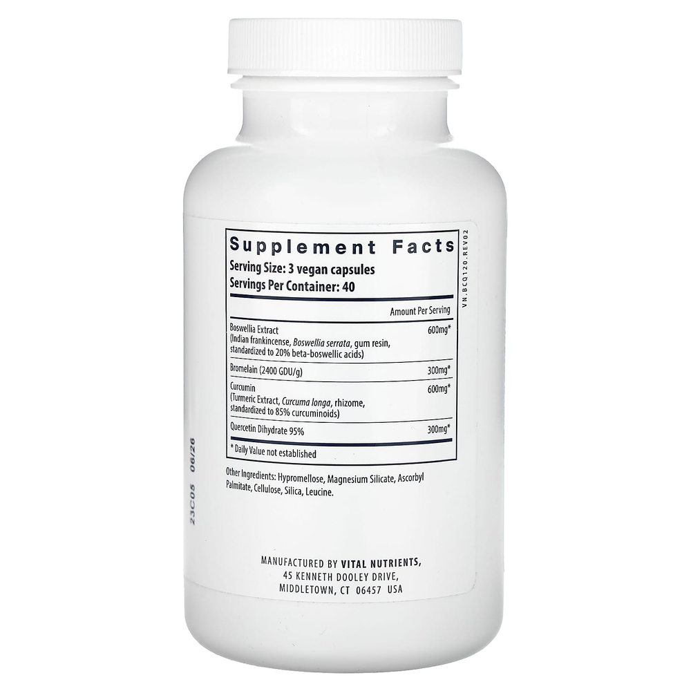 Vital Nutrients, BCQ, 120 веганских капсул