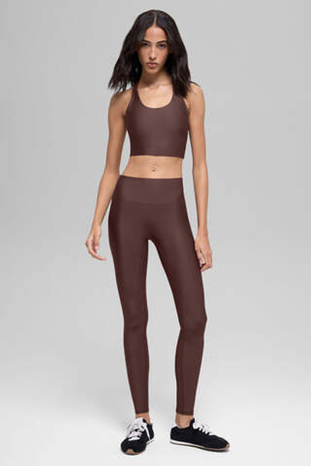 Alo yoga Топ Airlift Super Sleek, коричневый