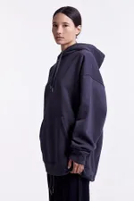 Худи Гербарий Роза Warm со шнурком в поясе темно-серый