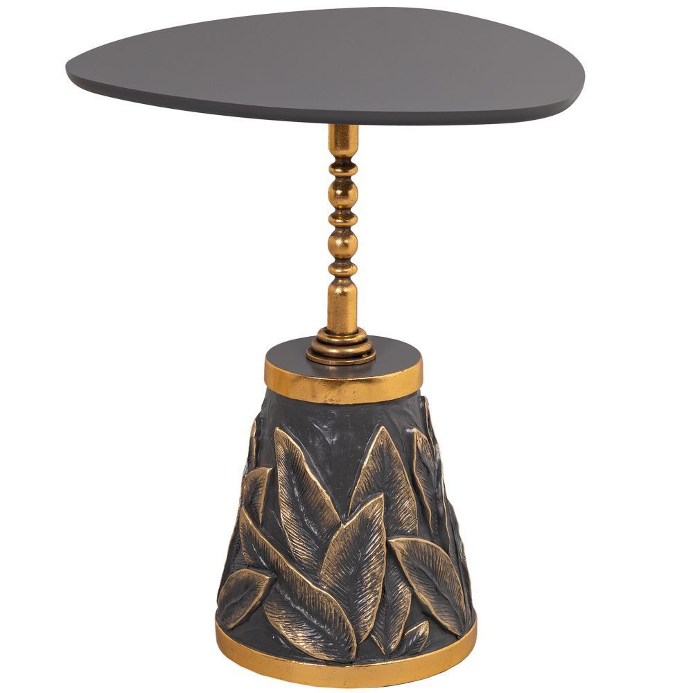 Столик декоративный Арт Leaves Gold Серый