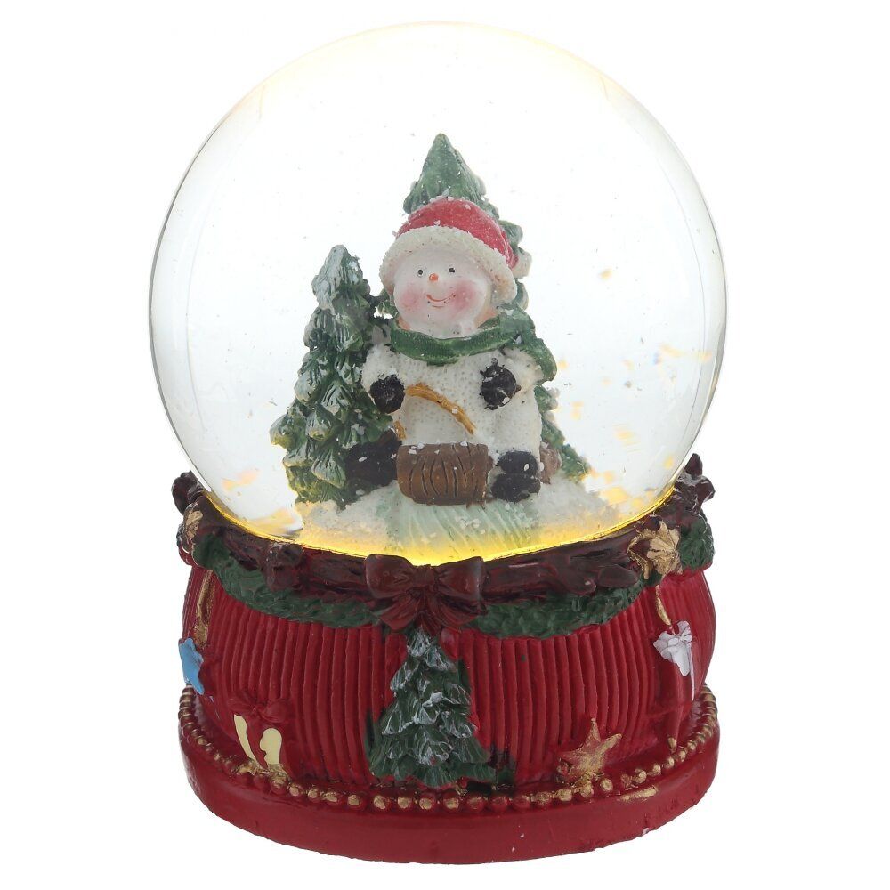 GAEM Фигурка декоративная "Дед Мороз/Снеговик" в стекл шаре, L6 W6 H8,5 см, 2в.