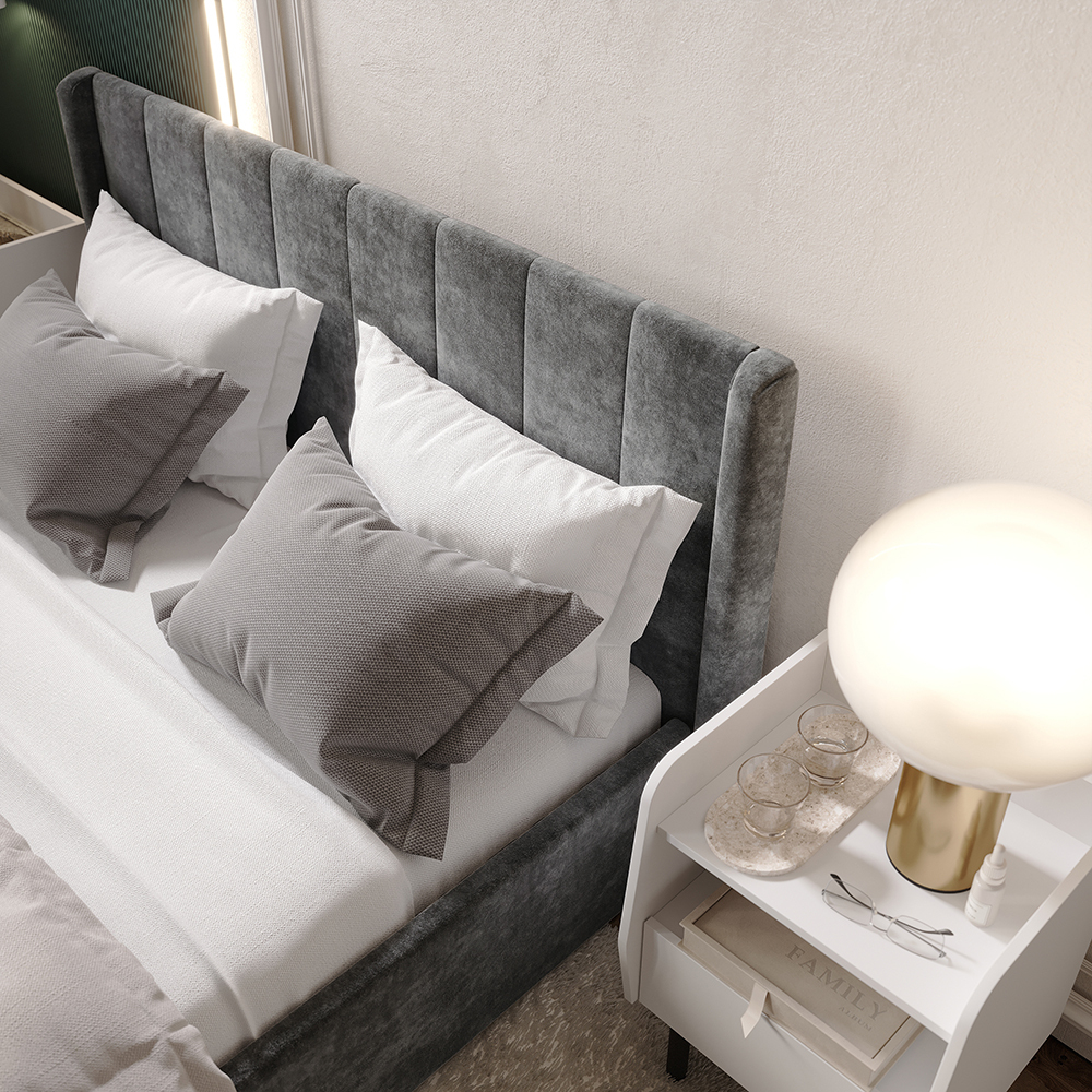 Кровать 160 Версаль КР-18 без основания грифельный