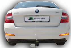 Фаркоп Лидер-Плюс для SKODA OCTAVIA 3 (5E3) (хетчбек) 2013- с электрикой (Smart) и сертифкатом в комплекте арт.(S108-A)