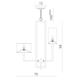 Подвесная люстра Divinare 5933/01 LM-8