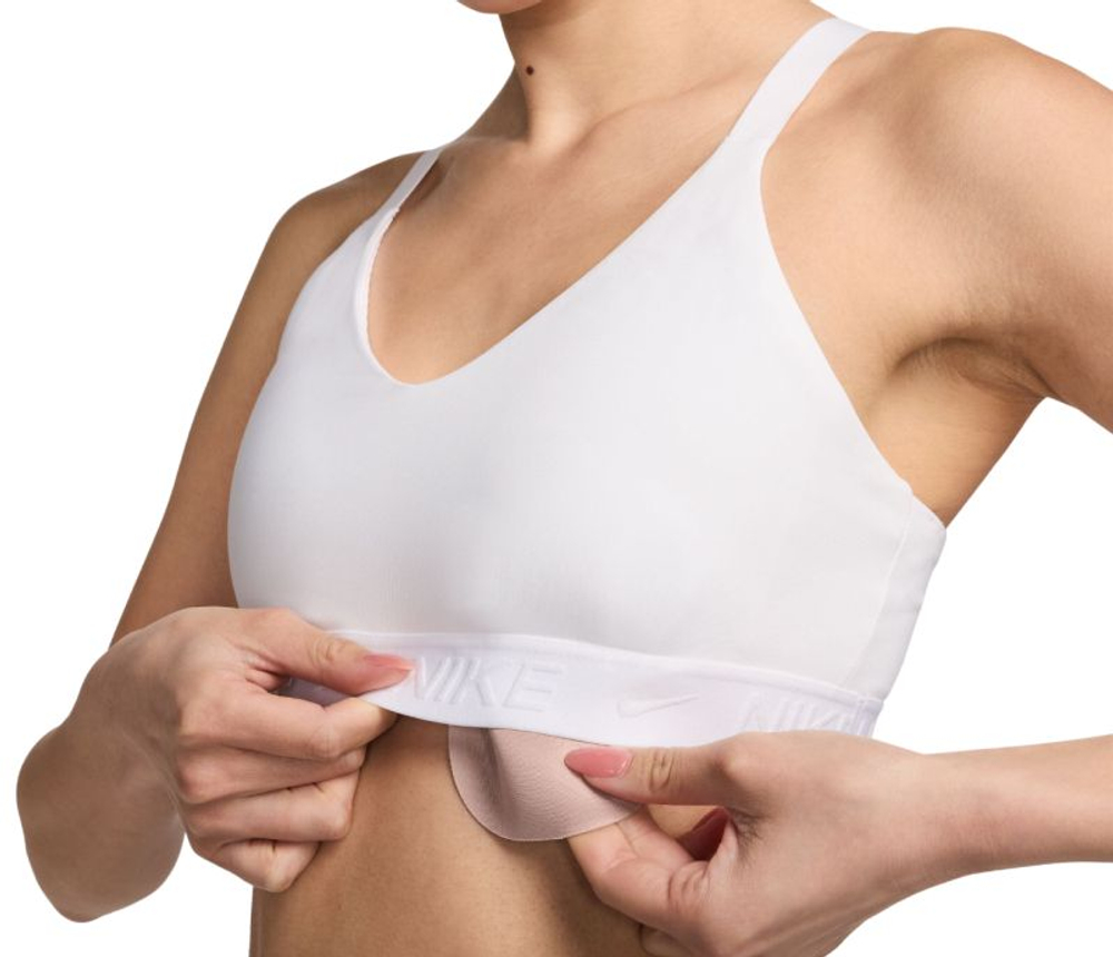 Теннисный бюстгальтер Nike Indy Medium Support Padded Adjustable Sports - white/stone mauve