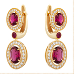 Серьги С Турмалинами, Рубинами и Бриллиантами, E0100-1/39