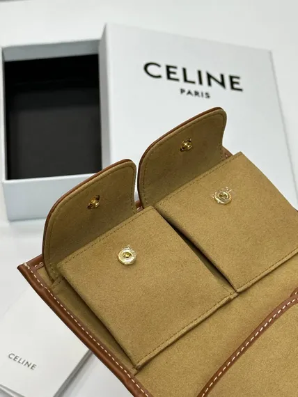 Мешочек для украшений CELINE из холста TRIOMPHE и телячьей кожи