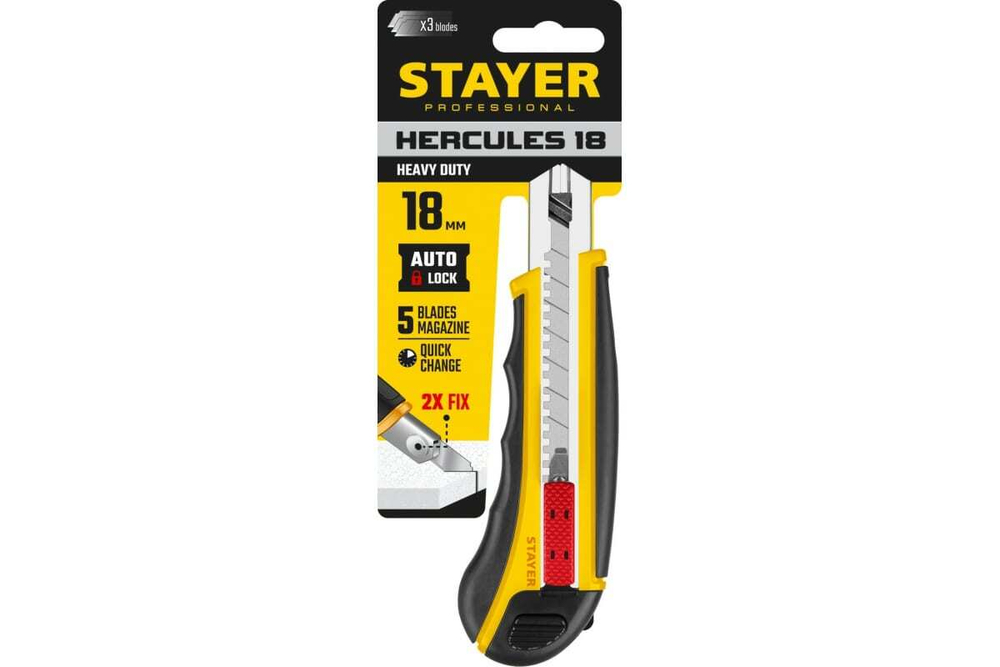 Нож с автозаменой STAYER Hercules-18 18 мм 09165_z01