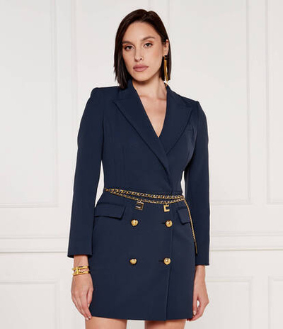 Платье с ремешком Elisabetta Franchi - темно-синий(AB65746E2)