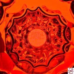 Фруктовница на ножке Aurum Crystal Plantica 33 см red