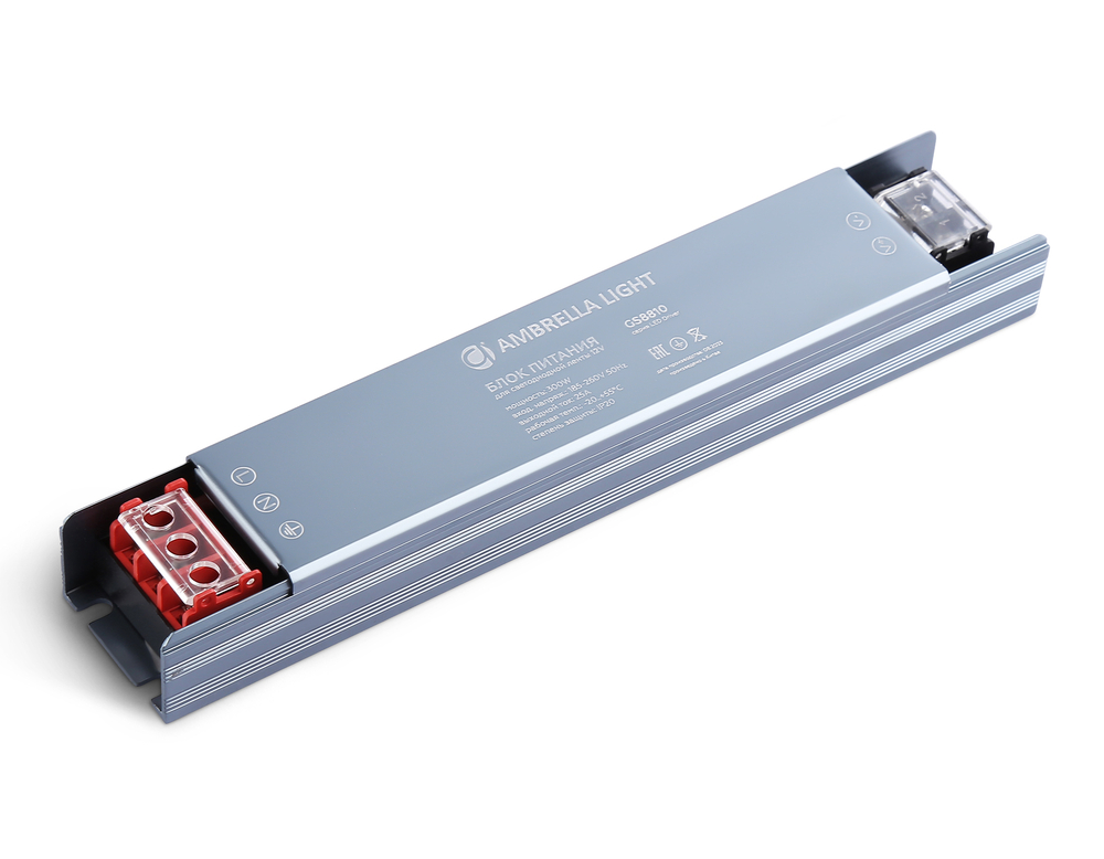 GS8810 блок питания 12V 300W 25A IP20 185-260V 195*35*22