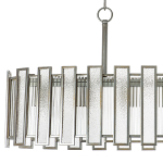 712164 Люстра AGAVE 6х40W E27 СЕРЕБРО С ПАТИНОЙ/ПРОЗРАЧНЫЙ