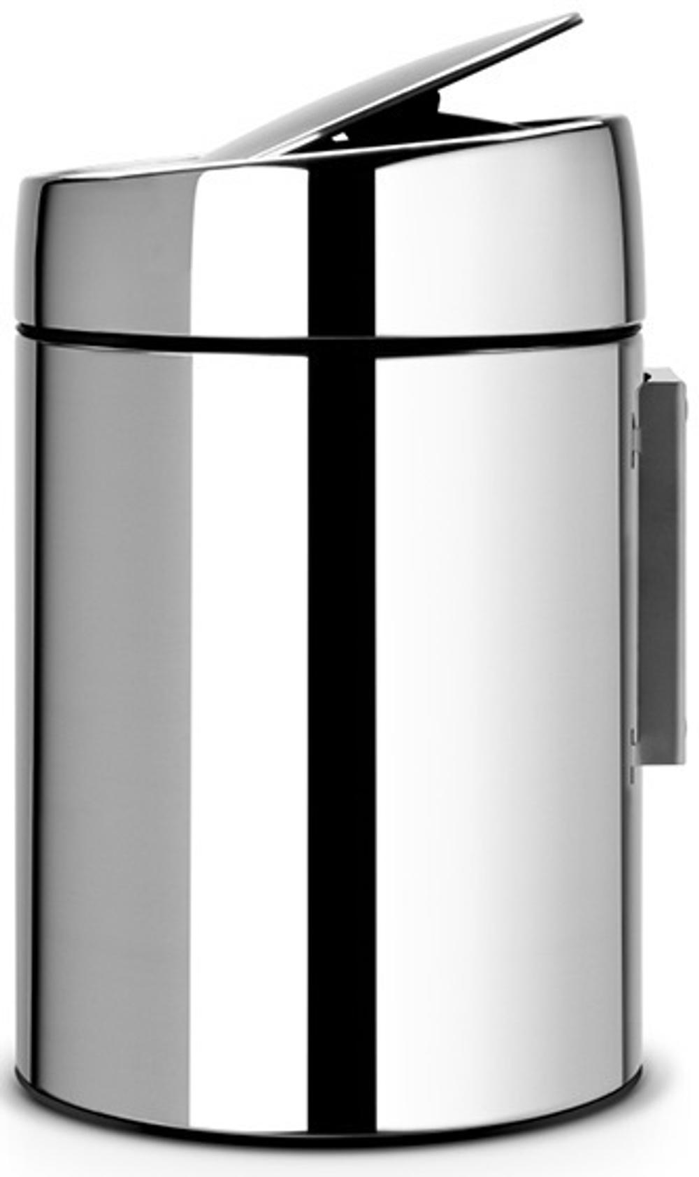 Ведро Brabantia Slide Bin 5л стальное полированное с приподнятой крышкой