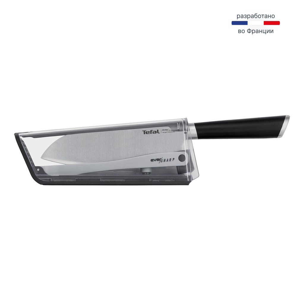 Нож сантоку с чехлом для заточки Tefal Ever Sharp K2579024
