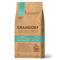 Grandorf 10кг 4 Meat Recipe Medium & Maxi Holistic Probiotic для собак средних и крупных пород, с пробиотиками 4 вида мяса с рисом