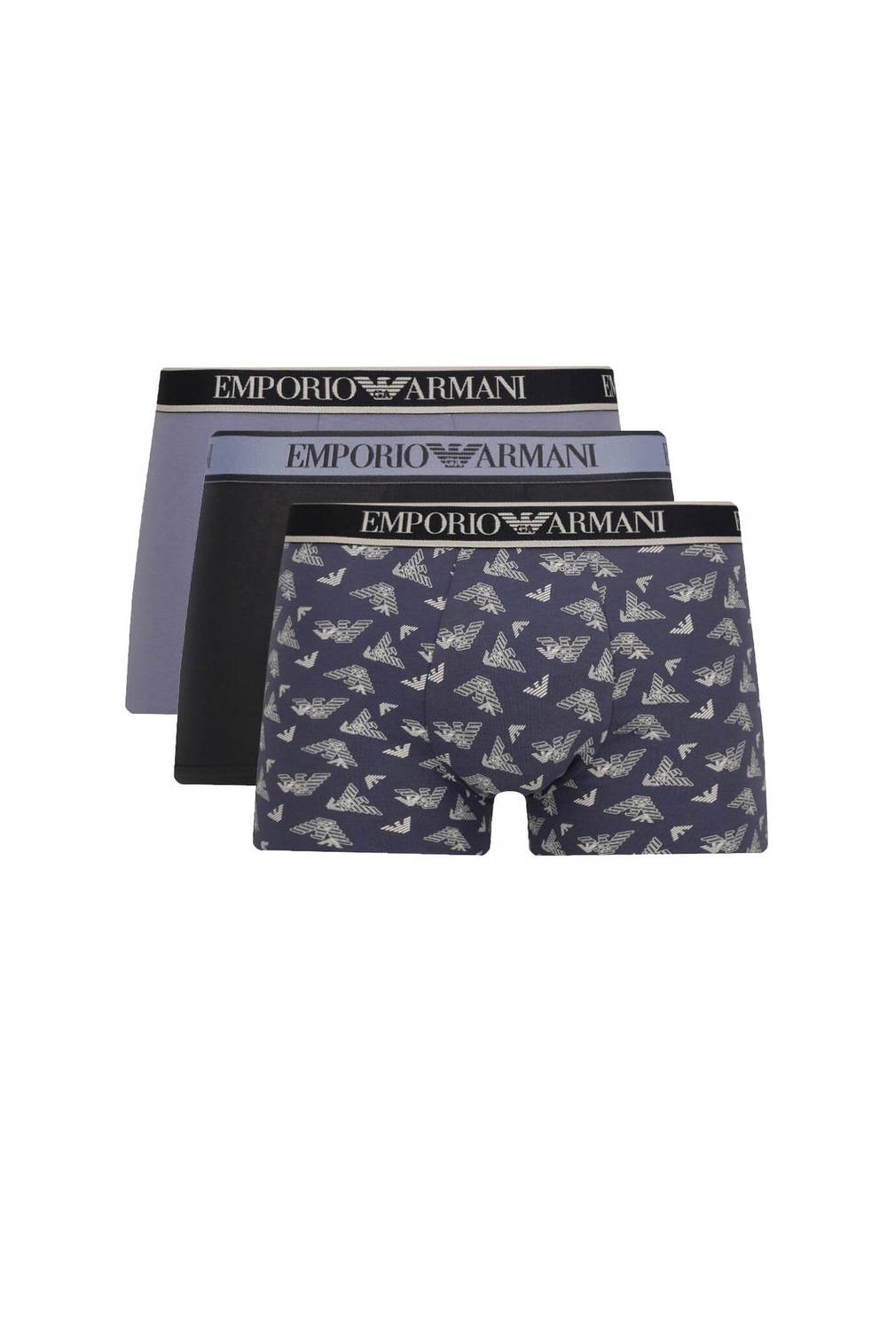 Трусики-боксеры 3шт. Emporio Armani - голубой(111473 3F717)