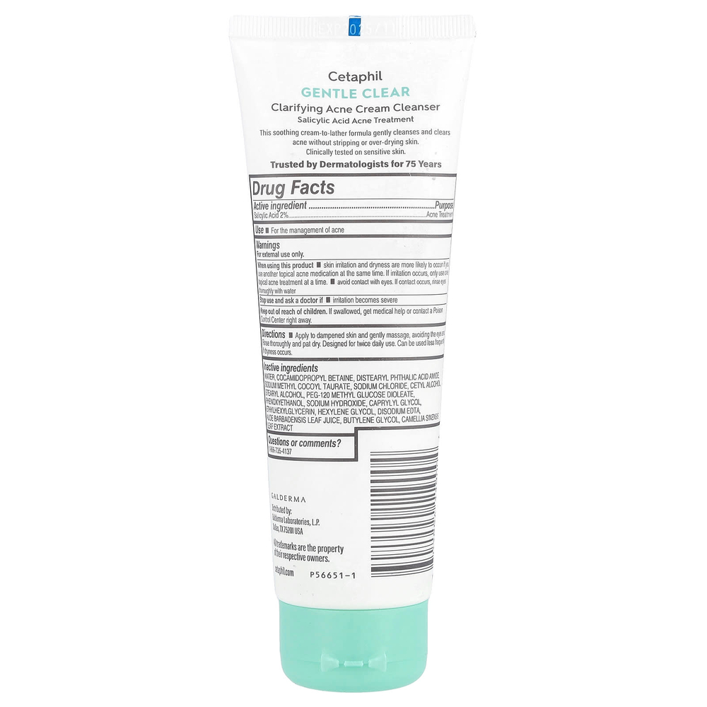 Cetaphil, Gentle Clear, очищающий крем от акне, 124 мл (4,2 жидк. унц.)