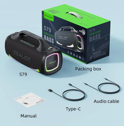 Bluetooth-динамики ZEALOT S79, 100 Вт, 24000 мА · ч, black