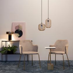 Лампа настольная Stone, Ø27х35 см, черная/золотистая