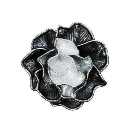 Брошь Shadore Цветок XZ1154.2 BW/S