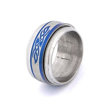 Кольцо стальное (98) "Узор"