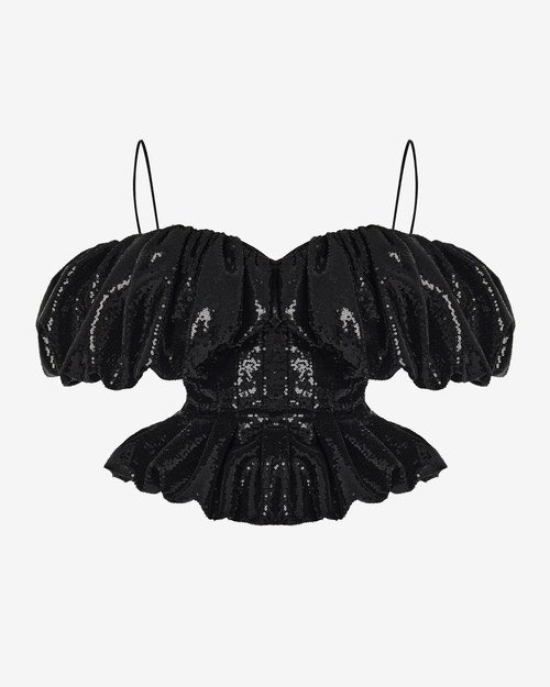 Топ корсетного типа из пайеток