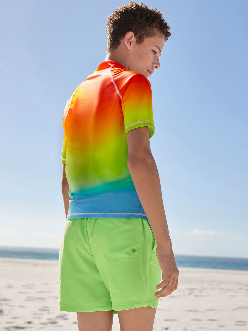 Рашгард для мальчика Next E65-679, Желтый, Красный