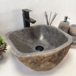 Раковина из речного камня RS-63477 (40*37*15) 0122