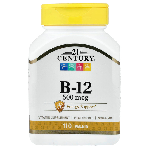 21st Century, Витамин B12, 500 мкг, 110 таблеток