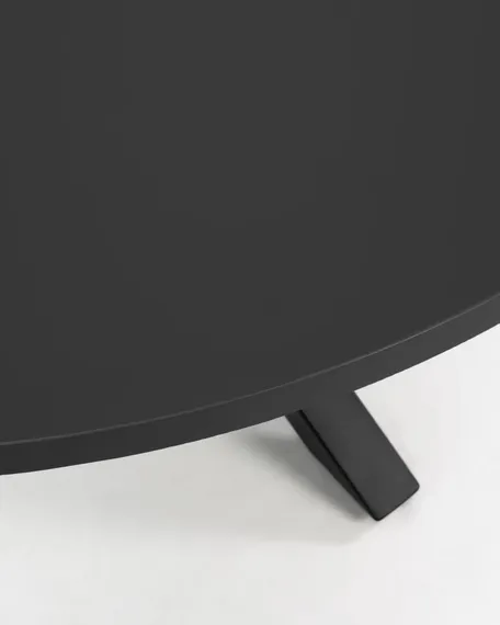 Стол Argo Ø120 см, черная столешница, черные ножки