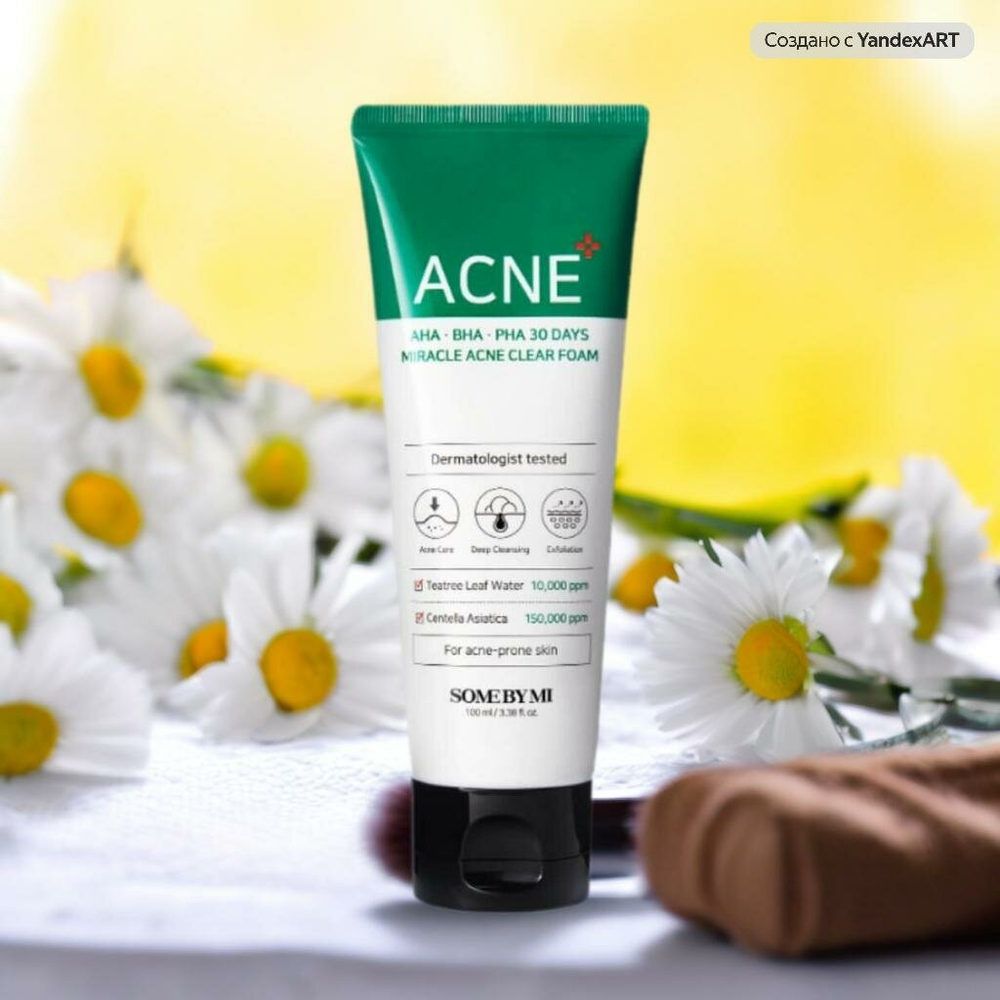Some By Mi очищающая пенка AHA-BHA-PHA 30 days miracle acne, 100 мл, 120 г