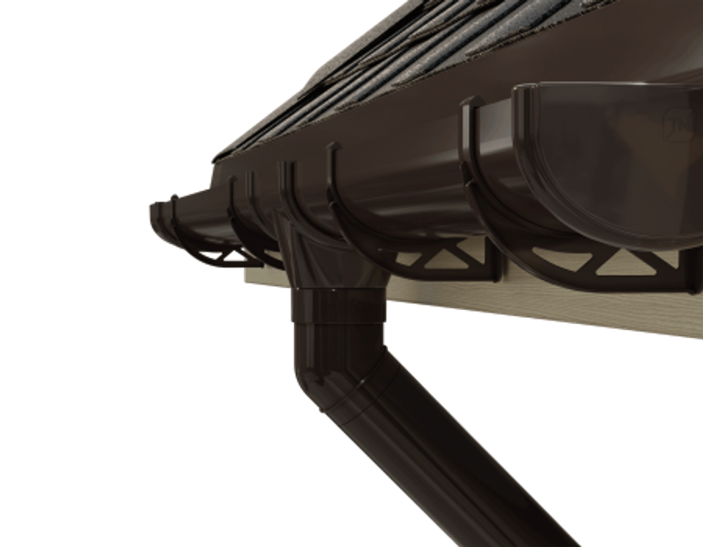 ТН ОПТИМА угол желоба 90°, темно-коричневый