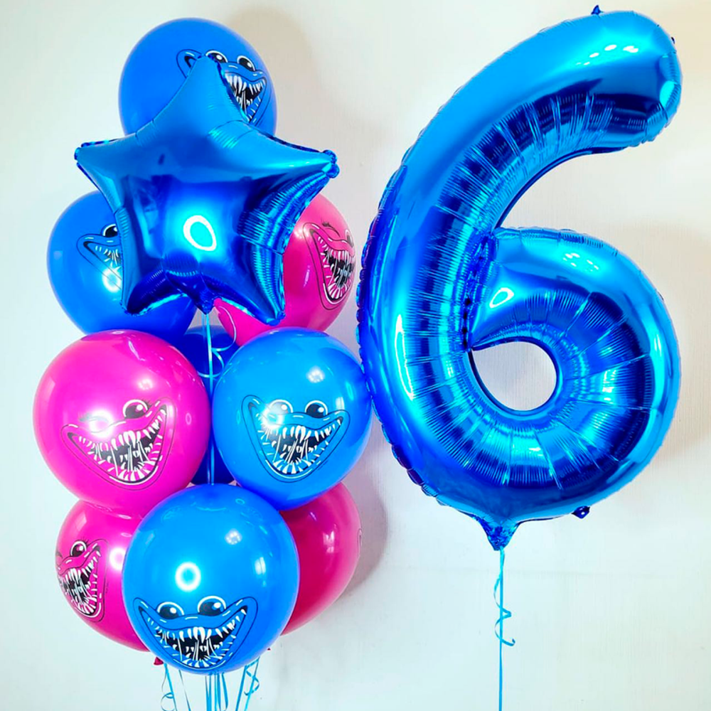 Композиция из шаров на 6 лет Хагги Вагги №2