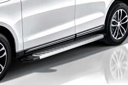 Пороги алюминиевые Kia Sorento (2020-2022) Prestige Silver  серебристые