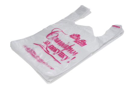 Пакет-майка 28+14х50 Спасибо за покупку Роза Э 100шт/уп цена за уп