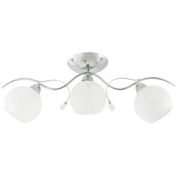 Классическая потолочная люстра MyLight 8328/3 180W, серебристая, для всех видов потолков, потолочный светильник E27