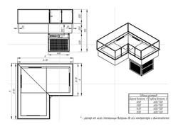 Витрина кондитерская угловая Finist GLASSIER LUX GСL-14/6/3