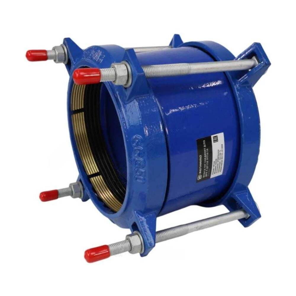 Муфта чугунная ДРК-Е соединительная Ру10/16 для ПЭ труб