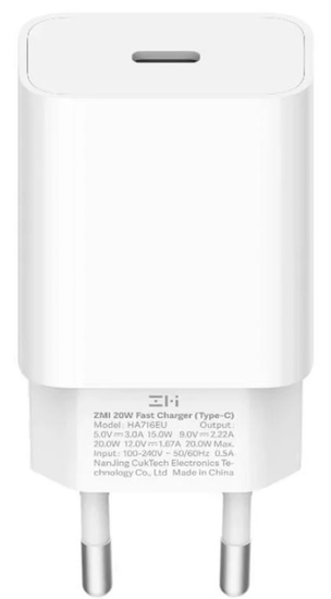 Зарядное устройство ZMI USB - Type-C Fast Charger 20W белый