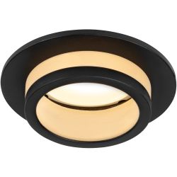 Встраиваемый светильник алюминиевый ЭРА KL89 BK MR16/GU5.3 черный | Алюминиевые встраиваемые светильники