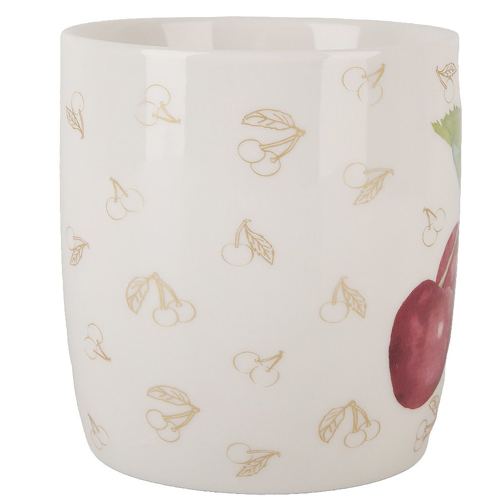 Кружка "Фруктовый сад.Вишня" v=350мл (фарфор) (подарочная упаковка)