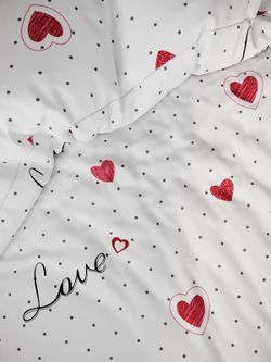 Постельное белье Сказка "Love" 1,5-сп   наволочка 50х70 1шт Простынь  150х215 см  Пододеяльник 145х215 см