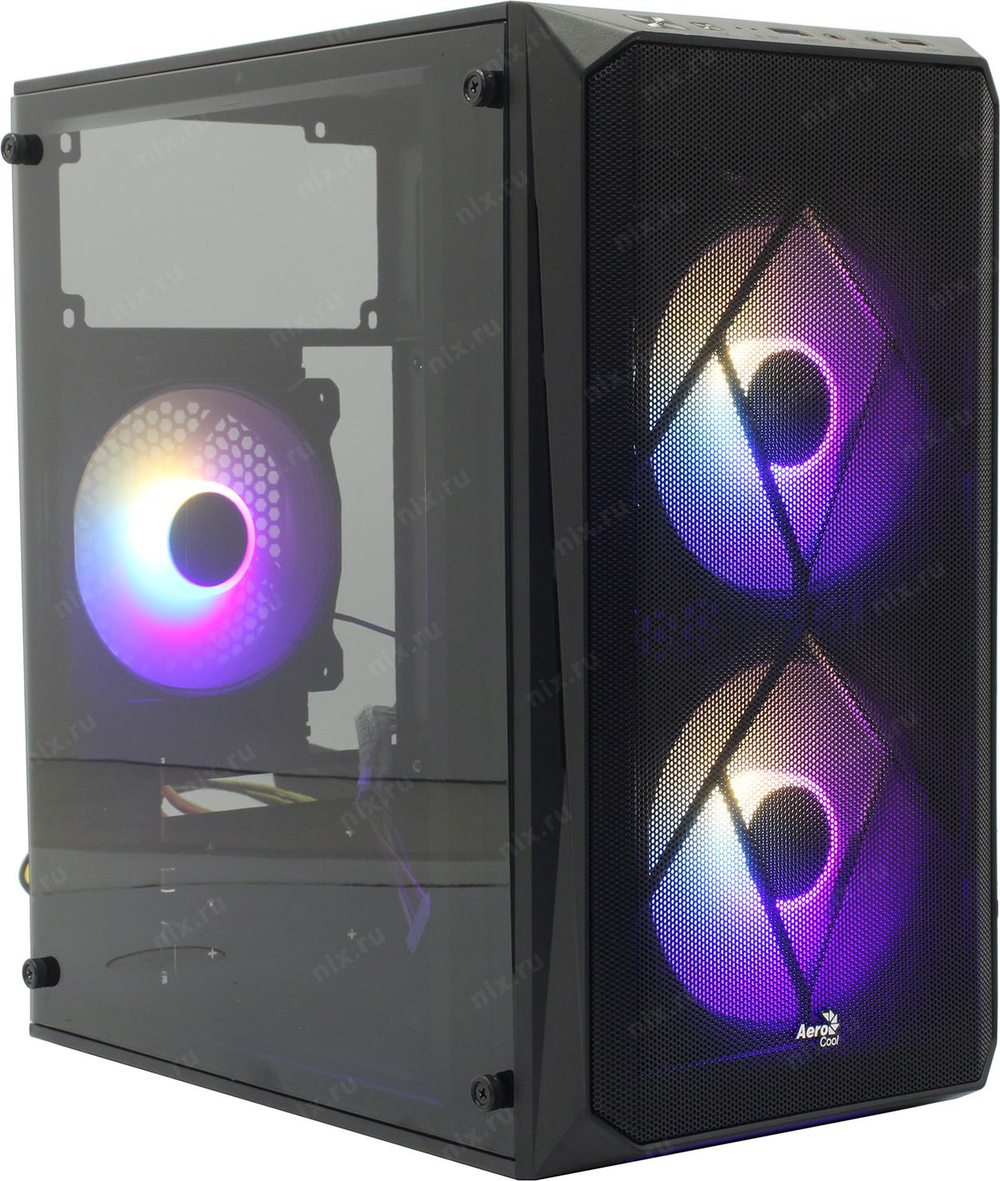 Корпус Minitower Aerocool &lt;CS-107-A-BK-v2&gt; MicroATX без БП