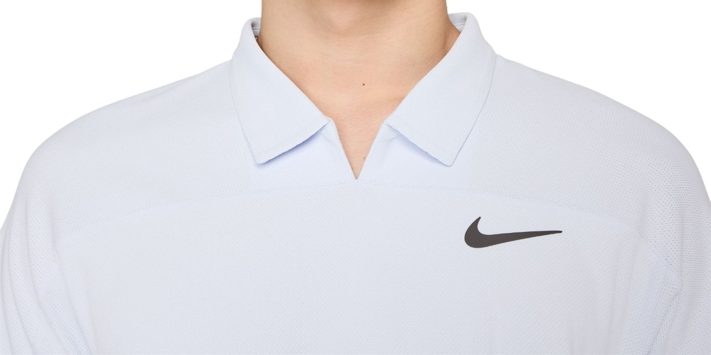 Мужское теннисное поло NikeCourt Slam Dri-Fit Adventage Tennis Polo - footbal grey/medium ash - Фиолетовый
