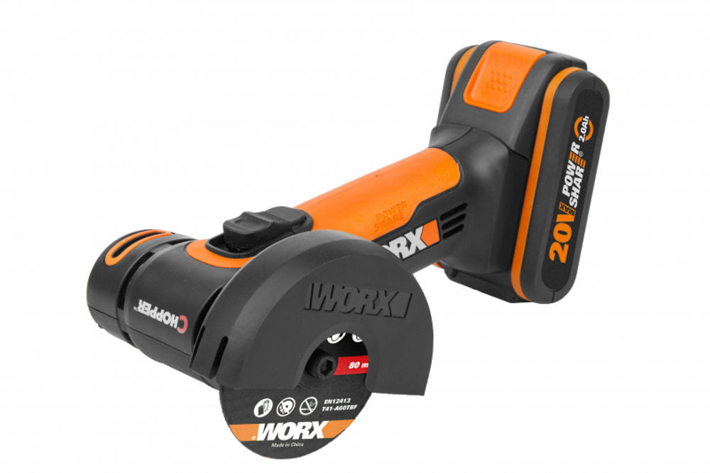 Аккумуляторная угловая шлифмашина Worx WX801 2.0Ач х1 кейс, 76 мм